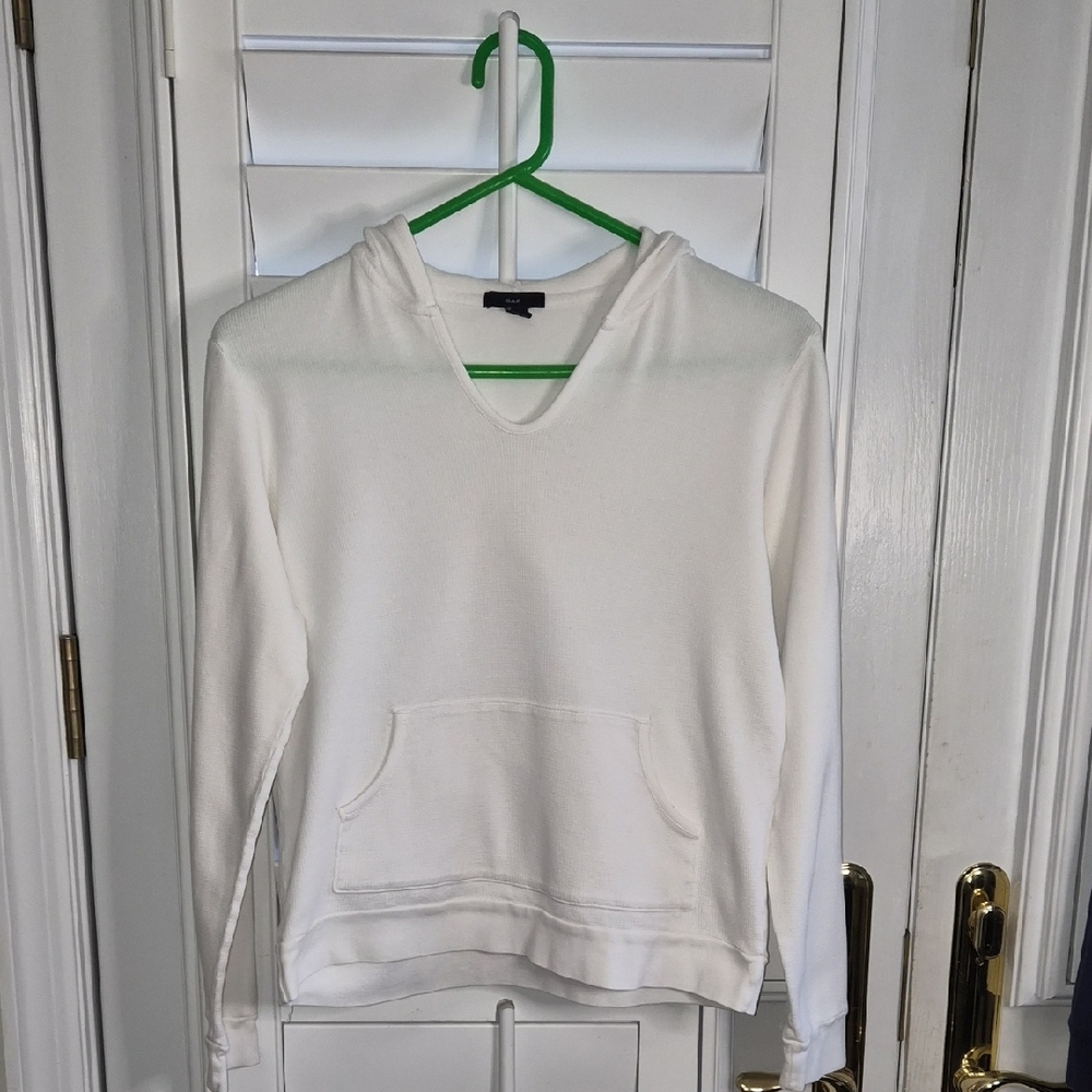 GAP Women's Cream V-Neck Hoodie
